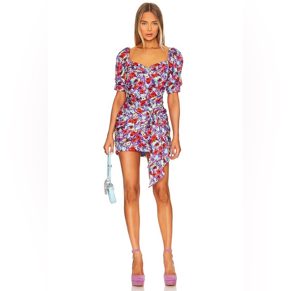 For Love & Lemons Chiara Puff Sleeve Mini Dress